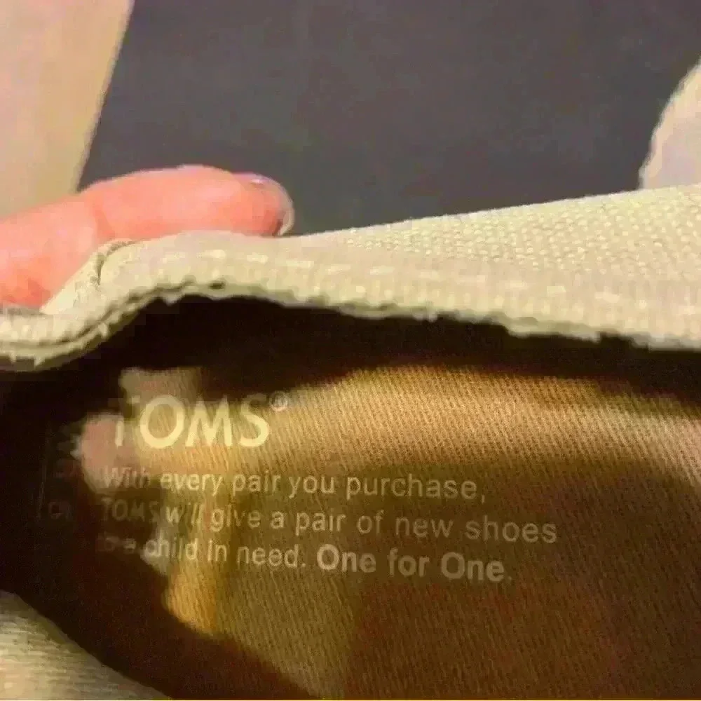 TOMS Espadrille Cream canvas shoe Natural women jute 6.5